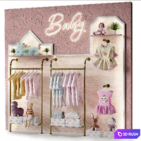 child store hanger 9 3D Model Vray, Corona