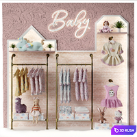 child store hanger 9 3D Model Vray, Corona