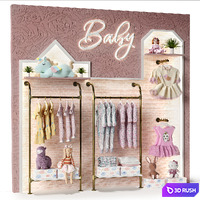child store hanger 9 3D Model Vray, Corona