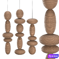 FLOATING TOWERS 3D Model Vray, Corona