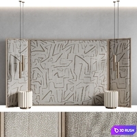 Headboard Emi 3D Model Vray, Corona