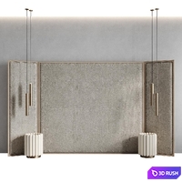 Headboard Emi 3D Model Vray, Corona
