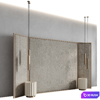 Headboard Emi 3D Model Vray, Corona