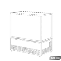 Floor refrigerated display case Finist JOBS 1200x700x1260 3D Model Corona