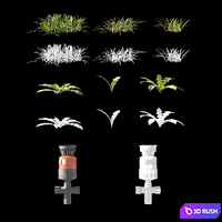 Watering the lawn 3D Model Corona