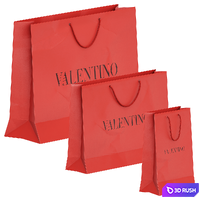 Set of Brand Shopping Bags 2 3D Model Corona