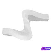 Bench Wave 3D Model Vray, Corona