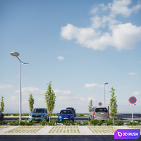 Outdoor eco-parking 3D Model Corona