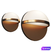 Mezza Vetro Outdoor Wall Sconce by Sonneman 3D Model Vray, Corona