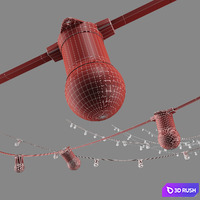 Editable garland belt light street 3D Model Corona