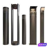 Lucande bollard lights 3D Model Vray, Corona