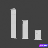 Street light set1 3D Model Corona