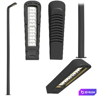 Street lights Archimet set 2 3D Model Vray, Corona