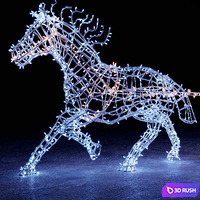 Horse carriage of garlands 3D Model Corona