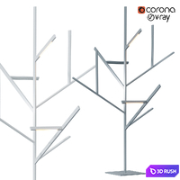 Blau tree lamp set 3D Model Vray, Corona