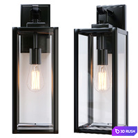 Quoizel Breitling 1 Light 18 in Matte Black Outdoor Wall Light 3D Model