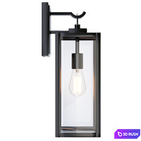 Quoizel Breitling 1 Light 18 in Matte Black Outdoor Wall Light 3D Model Corona