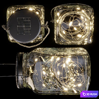 Solar hanging lamp 3D Model Vray, Corona