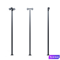 Set of outdoor spotlights H-6m 3D Model Corona