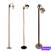Street park lamp 3D Model Vray, Corona