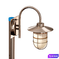 Street park lamp 3D Model Vray, Corona