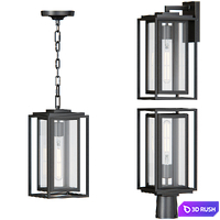 Cabana street lamps by Maxim Lighting 3D Model Vray, Corona