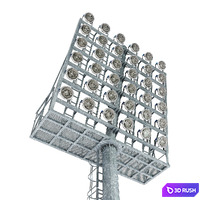 Lighting mast with stationary crown MGF-40-SR 3D Model Vray, Corona