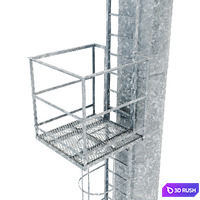 Lighting mast with stationary crown MGF-40-SR 3D Model Vray, Corona