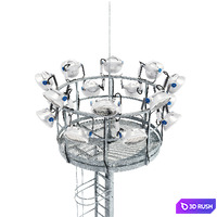 Lighting mast MGF-20-SR with round top 3D Model Vray, Corona