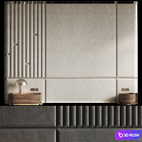 Headboard Cos 3D Model Vray, Corona
