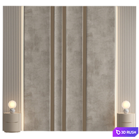 Headboard 3D Model Vray