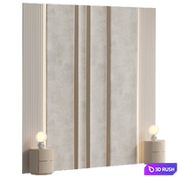 Headboard 3D Model Vray