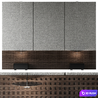 Headboard N3 3D Model Vray, Corona