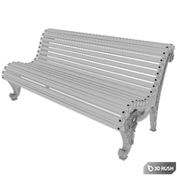 Park bench №1 3D Model Corona