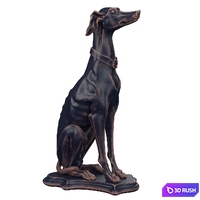 Dog Statue 3D Model Vray