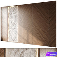 Headboard 3d Wall Panel 05 3D Model Vray, Corona