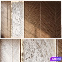 Headboard 3d Wall Panel 05 3D Model Vray, Corona