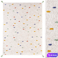 Polka dot carpet with pompoms Zara Home Colored Polka Dot Pompom 3D Model Vray, Corona