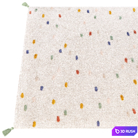 Polka dot carpet with pompoms Zara Home Colored Polka Dot Pompom 3D Model Vray, Corona