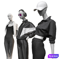 Sportswear on mannequins 002 3D Model Corona