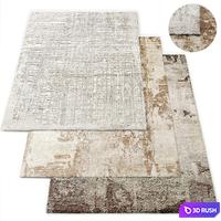 Rug Restoration Hardware Set 3D Model Vray, Corona