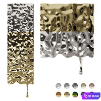Decorative panel Drop from metal 03 3D Model Vray, Corona