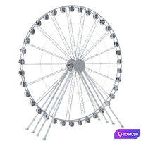 Ferris wheel 55 meters 3D Model Vray, Corona