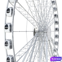 Ferris wheel 55 meters 3D Model Vray, Corona