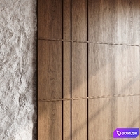 Headboard 3d Wall Panel 09 3D Model Vray, Corona