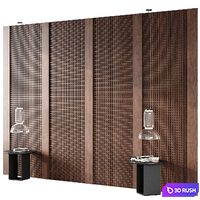 Wall 3D Panel 04 3D Model Vray, Corona