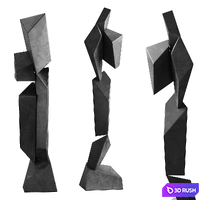 408 interior sculptures 15 minimalistic abstract modern angular artwork 01 3D Model Vray, Corona