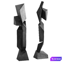 408 interior sculptures 15 minimalistic abstract modern angular artwork 01 3D Model Vray, Corona
