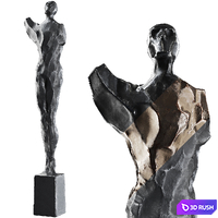 Sculpture Frank Arnold / Painted Man 02 3D Model Corona