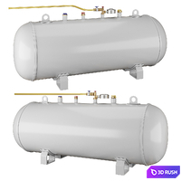 Ground gas tank 3D Model Corona